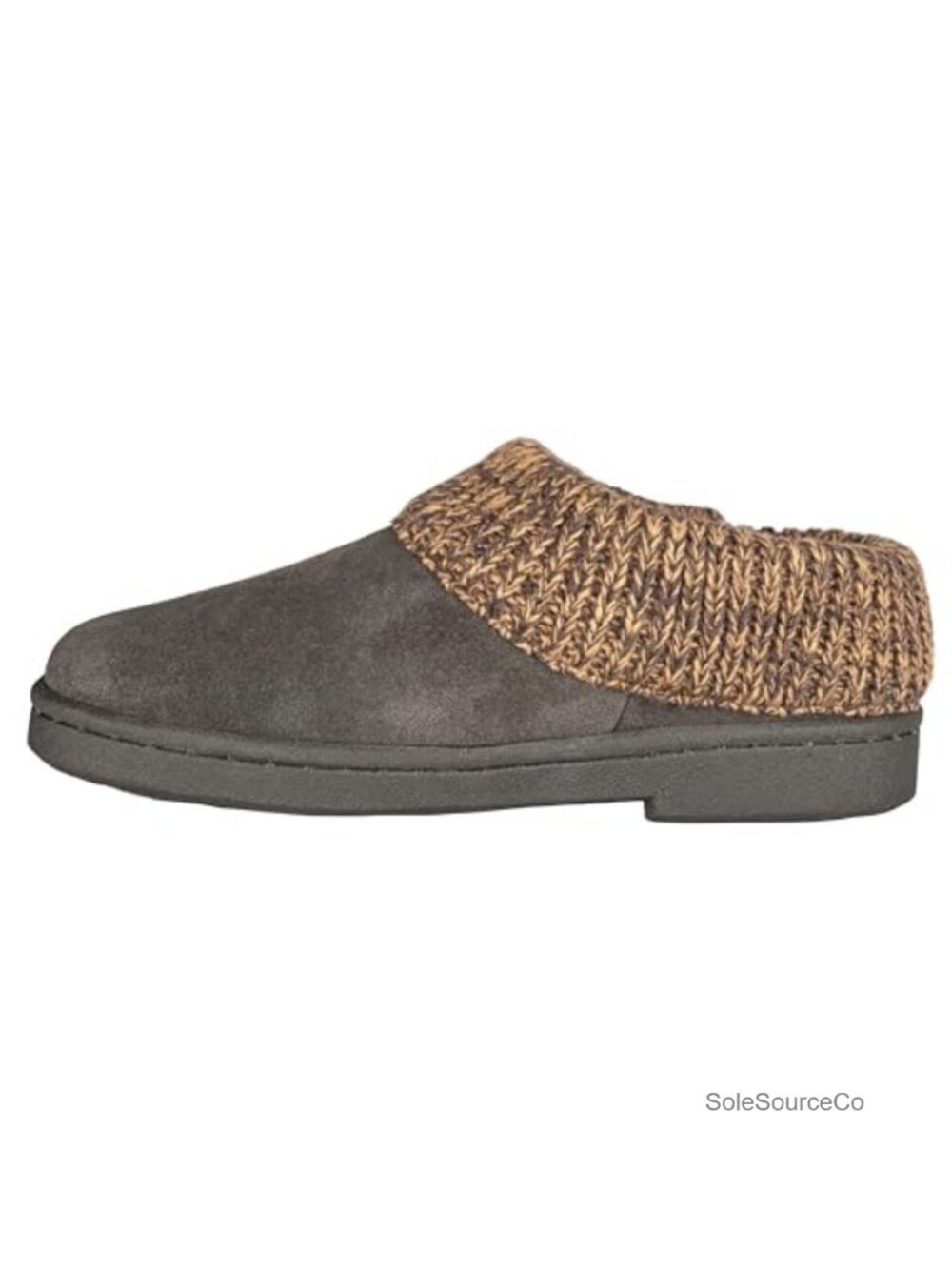 Women's Knit Scuff Slipper Indoor Outdoor House Shoes Faux Fur Lining